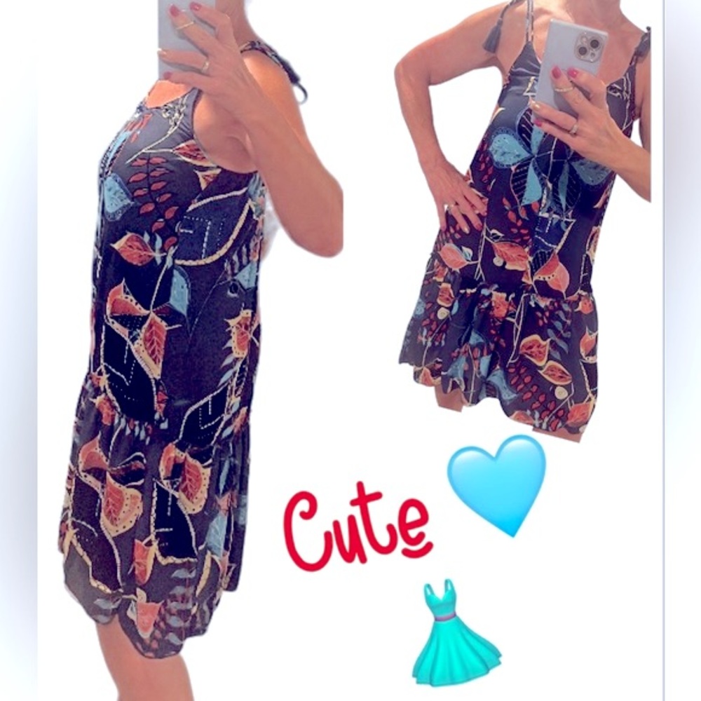 Finn & Grace 🦩A Super cute dress, lined, Colorful SZ:XS Would fit a Medium